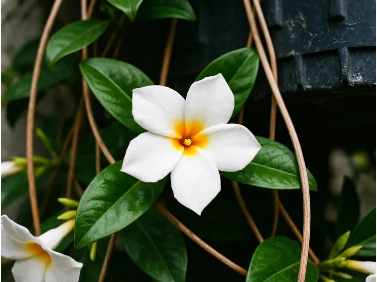 Fiore mandevilla rampicante