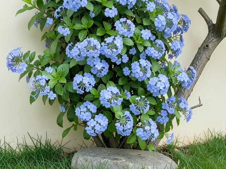 Giardino plumbago rampicante
