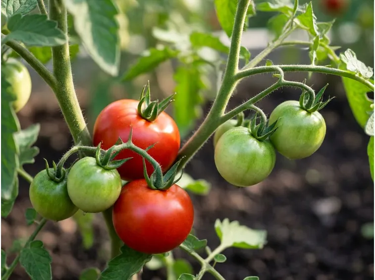 pianta di pomodoro con frutti