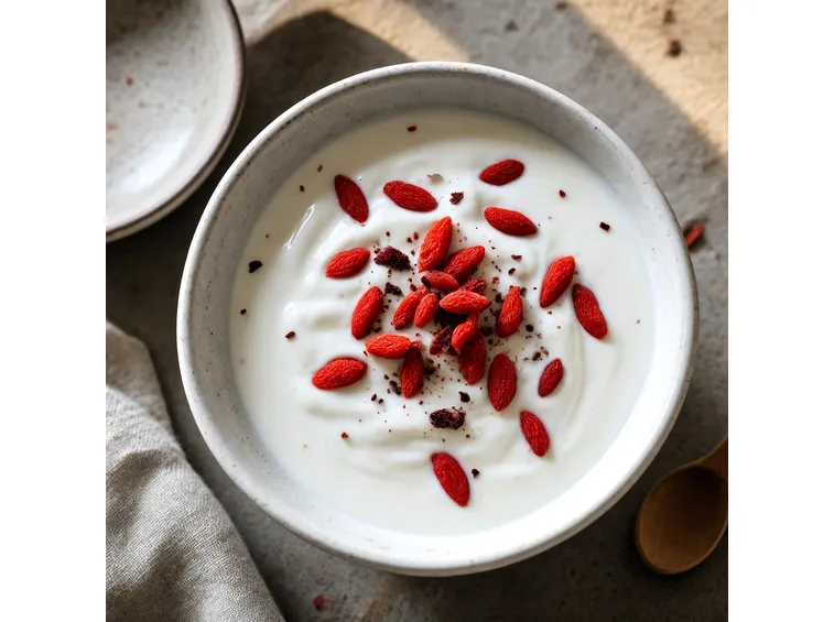 Bacche di Goji e yogurt