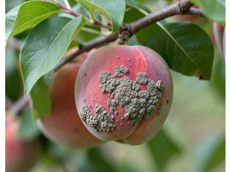 Pesche affette da monilia