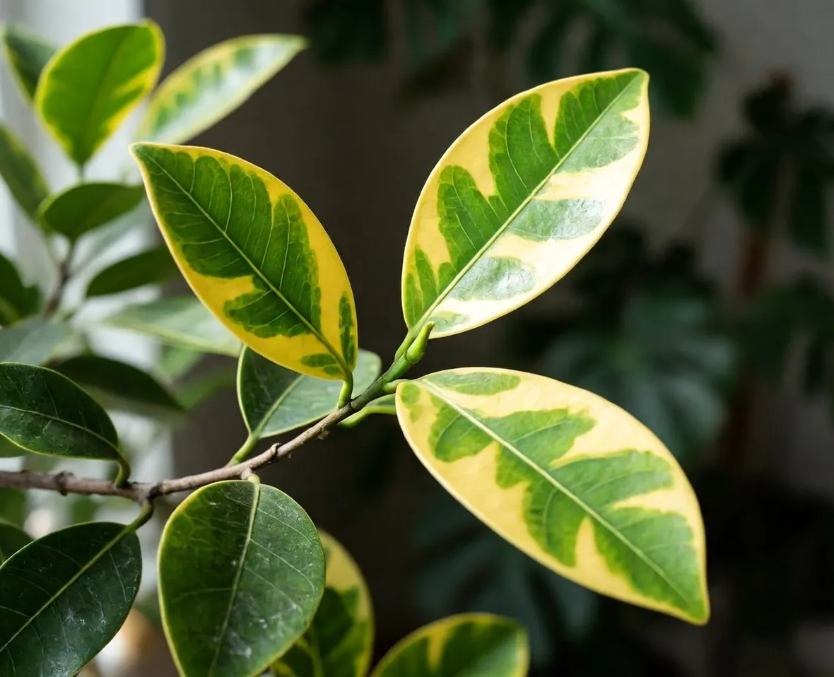Ficus a foglie variegate