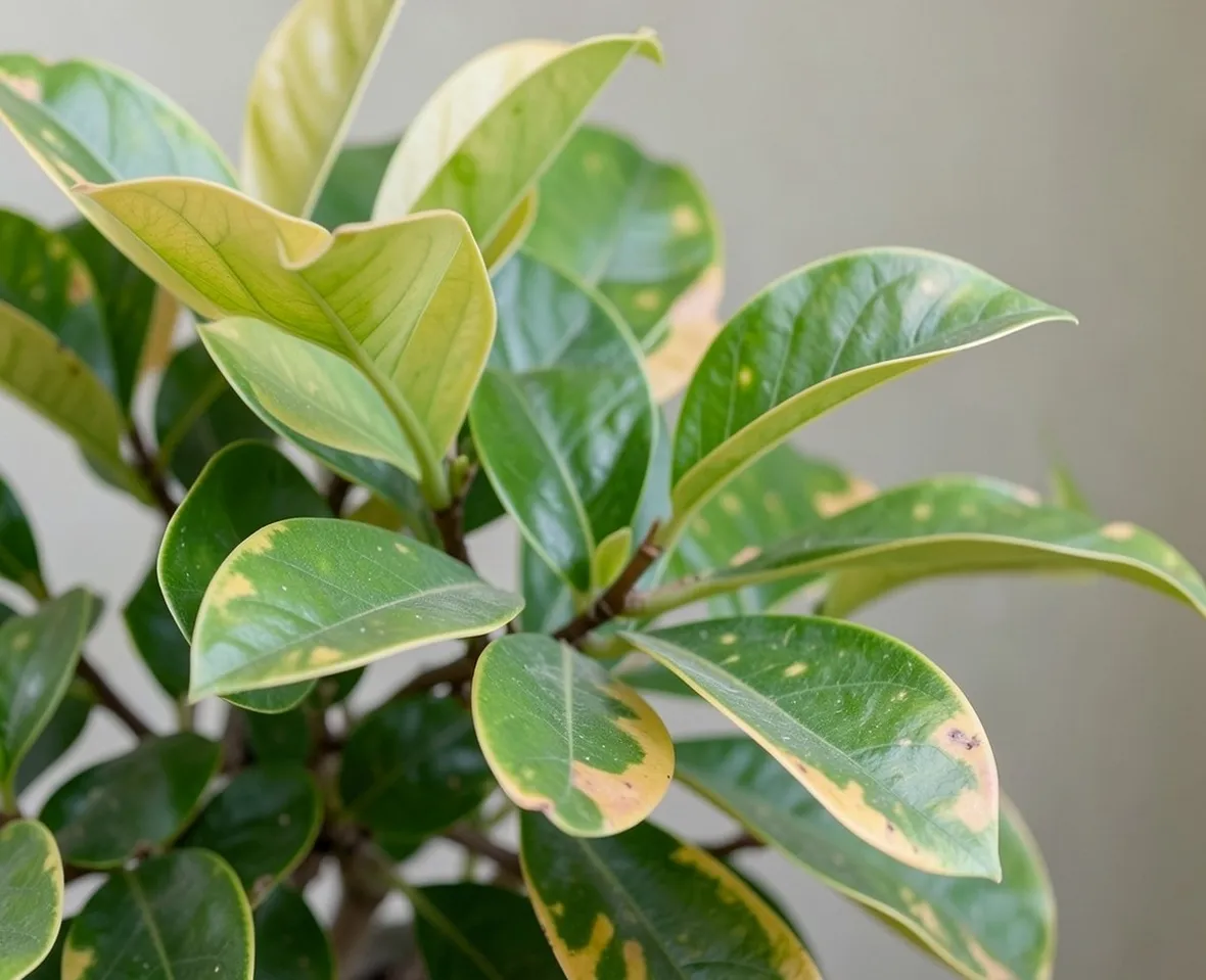 ficus con foglie variegate