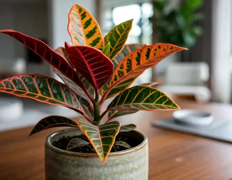 Un varietà della pianta di Croton
