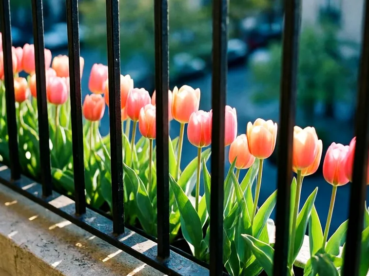 tulipani in terrazzo