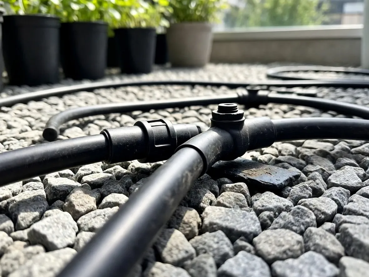 Impianto di irrigazione sul terrazzo